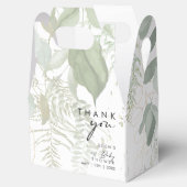 Modern groen en goud Baby shower Favor Boxes Bedankdoosjes (Geopend)