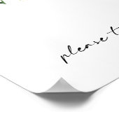 Modern groen en goud Baby shower gunsten teken Poster (Hoek)