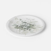 Modern groen en goud Baby shower Papieren Bordje (Gekanteld)