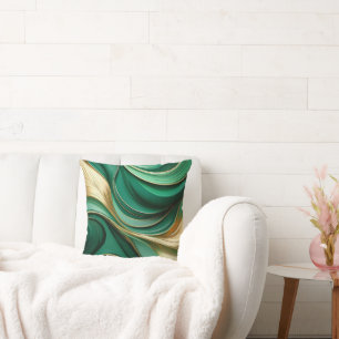 Modern groen en goud-kersthuis Decor Kussen