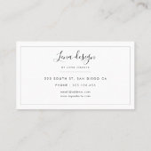 Modern groen en goud marmer visitekaartje (Achterkant)