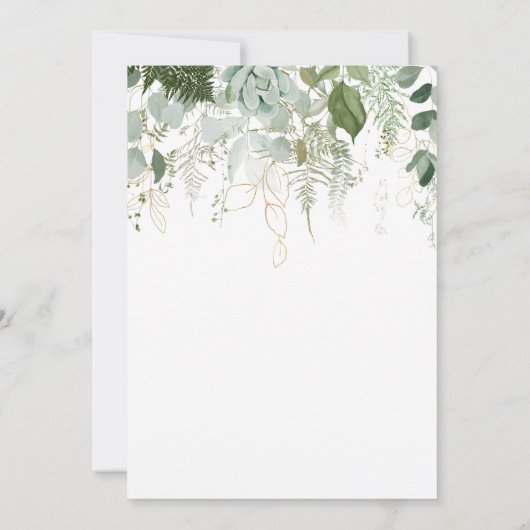 Modern groen en goud Oh Baby! Baby Shower Kaart (Achterkant)