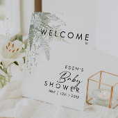 Modern groen en goud welkom Baby shower Reclamebord Met Voetstuk