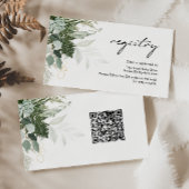 Modern groen en gouden Baby register QR-code Informatiekaartje