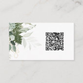 Modern groen en gouden Baby register QR-code Informatiekaartje (Achterkant)