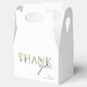 Modern groen en gouden Baby shower Favor Box Bedankdoosjes (Geopend)