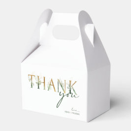 Modern groen en gouden Baby shower Favor Box Bedankdoosjes