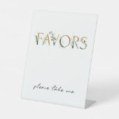 Modern groen en gouden Baby shower gunsten Reclamebord Met Voetstuk (Voorkant)