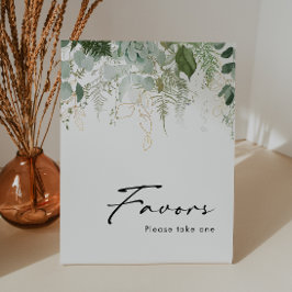 Modern groen en gouden Baby shower gunsten Reclamebord Met Voetstuk