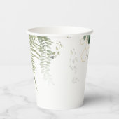 Modern groen en gouden Baby showers papieren beker (Achterkant)