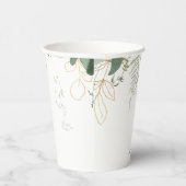 Modern groen en gouden Baby showers papieren beker (Rechts)