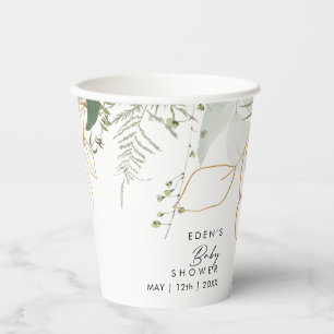 Modern groen en gouden Baby showers papieren beker