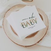 Modern groen en gouden Baby showers servetten