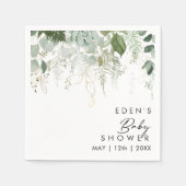 Modern groen en gouden Baby showers servetten (Voorkant)