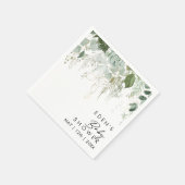 Modern groen en gouden Baby showers servetten (Hoek)