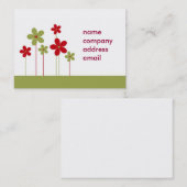 modern groen en rood visitekaartje (Voorkant / Achterkant)