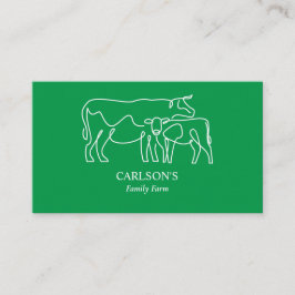 Modern groen en wit familie vee Boerderij Visitekaartje