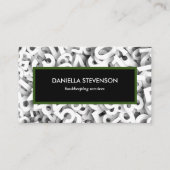 Modern groen en zwart boekhoudkundig Visitekaartje (Voorkant)