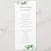 Modern groen Eucalyptus bladeren Programmakaart (Voorkant)