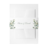 Modern groen eucalyptus bruiloft uitnodigingen wikkel (Voorkant Voorbeeld)