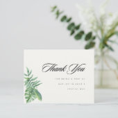 Modern groen Eucalyptus Dank u Briefkaart (Staand voorkant)