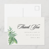 Modern groen Eucalyptus Dank u Briefkaart (Voorkant / Achterkant)