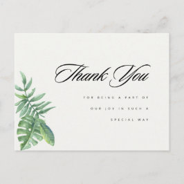 Modern groen Eucalyptus Dank u Briefkaart