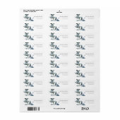 MODERN GROEN EUCALYPTUS FOLIAGE WATERVERF ADRES ETIKET (Full Sheet)