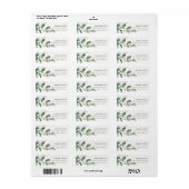 MODERN GROEN EUCALYPTUS FOLIAGE WATERVERF ADRES ETIKET (Full Sheet)