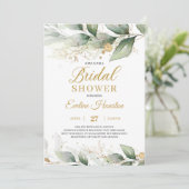 Modern groen eucalyptus verlaat Vrijgezellenfeest Kaart (Staand voorkant)