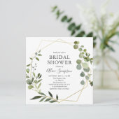 Modern groen Eucalyptus Vrijgezellenfeest Kaart (Staand voorkant)