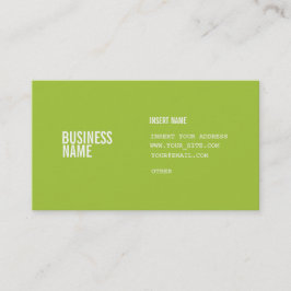 Modern Groen Formaat met Kolommen Gecondenseerde Visitekaartje