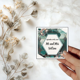 Modern groen geometrisch design cocktail Napkin Servet