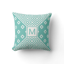 Modern groen geometrisch monogram