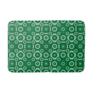 Modern groen geometrisch patroon badmat