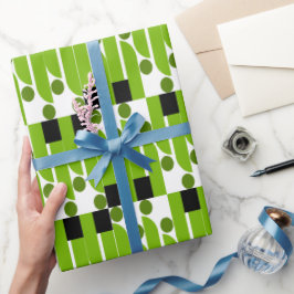 Modern groen geometrisch patroon cadeaupapier