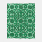 Modern groen geometrisch patroon fleece deken (Voorkant)
