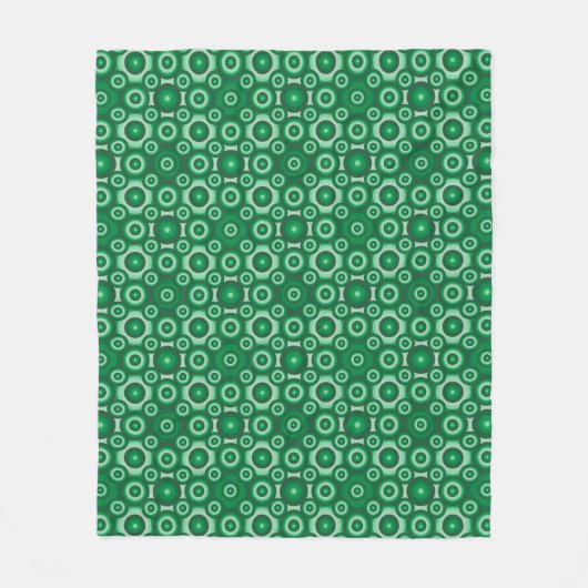 Modern groen geometrisch patroon fleece deken (Voorkant)