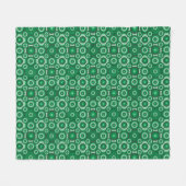 Modern groen geometrisch patroon fleece deken (Voorkant (Horizontaal))