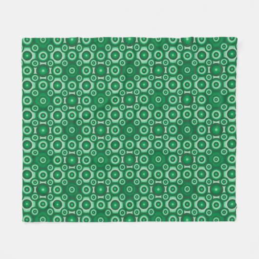 Modern groen geometrisch patroon fleece deken (Voorkant (Horizontaal))