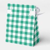 Modern groen geruite patroon bedankdoosjes (Achterkant)