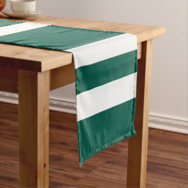 Modern groen gestreept patroon korte tafelloper