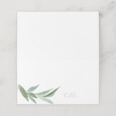 Modern groen gevouwen plaats kaarten plaatskaartje (Buitenkant ongevouwen)