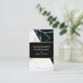 Modern Groen Gold Marble Verticaal Visitekaartje (Staand voorkant)