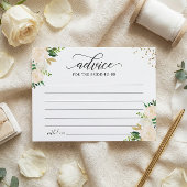 Modern Groen Goud Bloemen Woorden van Advies Kaart