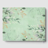 Modern groen Goud Bos Dieren Neutraal Baby Gastenboek (Achterkant)