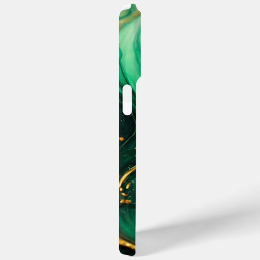 Modern Groen Goud Elegant Marmer Case-Mate iPhone Case (Achterkant / Rechts)