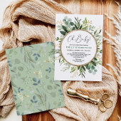 Modern groen goud genderneutraal Baby shower Kaart