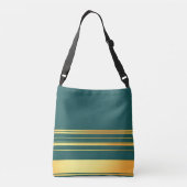 Modern groen goud luxe linnen textuur Collectie Crossbody Tas (Achterkant)