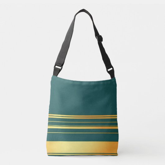Modern groen goud luxe linnen textuur Collectie Crossbody Tas (Voorkant)